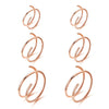 20G Titanium Double Hoop Nose Rings 6/8/10mm Small Spiral Piercing Jewelry for Women Men - Image 2