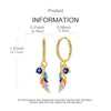 Small Hoop Earrings with Butterfly and Heart Motifs - Image 49