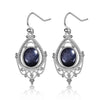 Silver Oval 8 10mm Natural Labradorite Earrings Vintage Ethnic Jewelry for Women Gift - Image 8