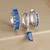 3PCS Colorful Cubic Zirconia Stainless Steel Hoop Earrings Set for Women Pendant Water Drop Earring Cartilage Piercing Jewelry - Image 17