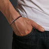 Gentle Mens Leather Bangle, Stainless Steel Cuff Bracelet with PU Leather Insert, Casual Personality Male Jewelry Gift - Image 2
