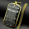 To My Son I Love You Pendant Necklace Stainless Steel Dog Tag Letter Chain Birthday Graduation Gift Jewelry Men Inspiration Kids - Image 9