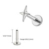 Titanium 16G Four-Pointed Star Cartilage Earring Helix Tragus Stud Flatback Labret Nose Stud Piercing - Image 7
