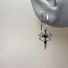 Punk Red Zircon Heart Wings Drop Earrings for Women Men Sweet Cool Metal Crystal Cross Piercing Earrings Y2K Jewelry Accessories - Image 4