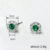 Dainty Cubic Zirconia Stud Earrings for Women White/Green/Blue/Red CZ Daily Wear Simple Stylish Piercing Jewelry - Image 6