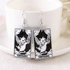 Rectangular Double Sided Tarot Cat Acrylic Earrings Halloween Magic Divination Animals Epoxy Pendant Earring for Women Jewelry - Image 3
