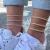 Iced Out 4MM Zircon Tennis Anklet Bracelet for Women Dazzling Bracelet on The Leg Chain Sexy Decoration on Foot Jewelry - Image 3