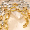 Charms Big And Small Oval Chain Bracelets For Women Girls Stainless Steel Interwoven Gold Color Handmade Links Jewelry Gift - Image 1