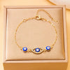 Gold Color Zircon Evil Blue Eye Bracelet Bangle Lucky Jewelry Women Gift Adjustable Handmade - Image 9