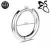 ZS Titanium 1 PC 18G Hoop Earrings Women Men Zircon Round Earrings D Shape 3 Colors Helix Cartilage Piercings Jewelry - Image 23