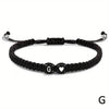 Handmade A-Z 26 Letter Heart Bracelet Woven Baided Rope Women Men Initials Name Adjustable Bangle Couple Lover Friends Jewelry - Image 16