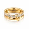 5MM Single Ring Diamond Set Double Ring for Women Stainless Steel Jewelry Travel Wedding Gifts - Image 7