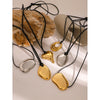 Irregular Geometric Pendant Necklace with Wax Cord - Image 14