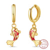 Silver Color Gold Pearl Bee Irregularity Star Moon Earrings For Women Jewelry Birthday Gifts - Image 14