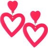 Y2K Rose Pink Hollow Heart Drop Earrings For Women Korean Sweet Cute Double Love Earring Girls Jewelry Gifts - Image 7