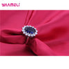 Silver Plated Women Wedding Engagement Jewelry Sets Princess Oval Zircon Crystal Necklace Earrings Ring - Image 18