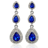 Champagne Crystal Earrings Gold Color Jewelry Female Bricons Wedding Long Big Drop Earrings For Women - Image 23