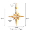 Cute Colourful Star Snowflake Sun FLowers Gold Charm Pendant, Cubic Zirconia CZ Paved,Jewelry Necklace Accessories - Image 32