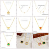 316L Stainless Steel Simple Versatile Zircon Geometry Flowers Bowknot Series Pendant Necklace Lady Classic Charm Jewelry - Image 5