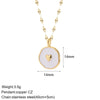 Stainless Steel Chain Necklace with Colorful Pendant Designs - Image 12