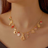 Charm Santa Claus Snowman Christmas Tree Snowflake Pendant Necklace For Women Christmas Gold Color Metal Choker Party Jewelry - Image 2