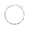 Imitate Colorful Stone Beaded Necklace Women's Sweet and Jewelry Set Elegant Accessories Neckchain for Girls - Image 6