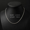 for Pendant Stainless Steel Box Chain Necklace Men Women Silver Color Classic Link Choker Necklaces Jewelry Gi - Image 2