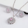 Retro Classic Temperament Women's Snowflake Set Zircon Crystal Pendant Necklace Earrings with Snowflake - Image 10