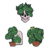 Green Plant Punk Enamel Pin Frog White Ghost Skull Monstera Potted Plant Brooch Backpack Accessories Metal Badge Halloween Gift - Image 10