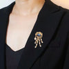 Exaggerated Blue Eye Brooches For Women Men Retro Crystal Tassel Baroque Evil Eyes Brooch Pins Office Party Jewelry Gitf - Image 3