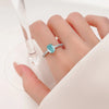 Silver Rings For Women Geometric Jewelry Finger Adjustable Simple MoonStone Ring For Party Birthday Gift - Image 4