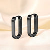 Punk Multiple Styles Black Stainless Steel Hoop Earrings For Men Women U Shaped Square Hexagon Earrings Gothic Ear Jewelry - Image 1