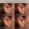 3Pairs Hoop Earrings Set for Women Gold Silver Plated Earring Small Huggie Hoops Lightweight Hoop Earrings Stack - Image 4