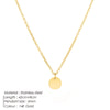 Minimalist Round Pendant Necklace for Women Stainless Steel Clavicle Necklace Long Chain Jewelry Statement Girl Gift - Image 7
