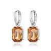 Stainless Steel Geometric Square Hoop Earrings Sparkling Cubic Zirconia Crystal Earrings Jewelry For Women - Image 21