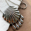 Vintage Exaggerated Metal Large Shell Shape Tassel Water Drop Pendant Necklaces for Women Party Heavy Jewelry Accessory - Image 1