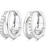 1Pair Flat Back Earrings for Women Steel Earrings Hoop Stud Cartilage Tragus Piercings - Image 20