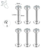 ZS 6-13PCS/LOT 16G Stainless Steel Lip Labret Piercing Set Crystal Monroe Lip Stud Ear Tragus Helix Cartilage Piercing 6/8/10mm - Image 13