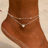 Boho Gold Silver Color Tassel Chain Bracelet Anklet Charms Snake/Starfish/Heart Sexy Leg Ankle On Foot Chain Beach Jewelry - Image 14