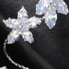 Stonefans Leaf Cuff Bangle Palm Hand Bracelet for Women 2023 Bridal Accessories Cubic Zircona Bangle Wedding Bracelet Jewelry