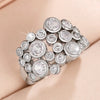 Women Rings Full with Round Cubic Zirconia Silver Color High-quality Wedding Bands Accessories Modern Jewelry - Image 2