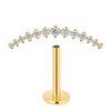 Titanium Pierc Ear Studs Marquise and Round CZ Alternate Cluster Threaded Ear Cartilage Earrings Piercing Jewelry - Image 7