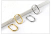 Two-Piece Clip-On Hoop Earrings with Oval Profile - Image 18