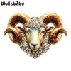 Strong Goat Brooches For Women Men 2-color Enamel Rhinestone Year Of the Goat Animal Party Brooch Pins Year Gifts - Image 2