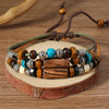 Ethnic 2pcs/Set Multi-layer Vintage Wood Beads Pendant Leather Beaded Weaved Prayer Necklace& Bracelet Jewelry Gifts - Image 6