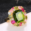 Newly Colorful Green Cubic Zirconia Rings for Women Special-interested Wedding Party Accessories Female Jewelry - Image 10