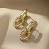 Stainless Steel Gold Color Geometric Square Hoop Earrings for Women Huggie Punk Hip-Hop Metal Round Circle Party Jewelry - Image 17