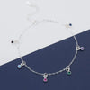 Silver Color Elegant Round Zircon Anklet for Women Light Summer Boho CZ Beads Chain Foot Chain Party Jewelry Gifts - Image 3