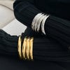 Twisted Metal Bangle Set in Gold-Tone or Silver-Tone - Image 3