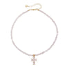 Triangle Crystal Cross Pendant Women's Necklace Unique Personality Versatile Clavicle Chain Jewelry Gift - Image 8